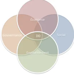 Figure 2.1 – Schématisation des quatre dimensions du DD analysées. (inspiré de Lafontaine, 2016)   