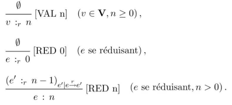 Tab. 2.8 – S´ emantique par r´ ecriture : propri´ et´ e finitaire stable