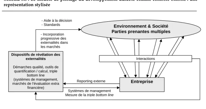 Tableau 3.2. Le modèle de pilotage du développement durable comme contrôle externe 