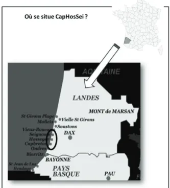 Illustration 4 - Situation géographique de CapHosSei 