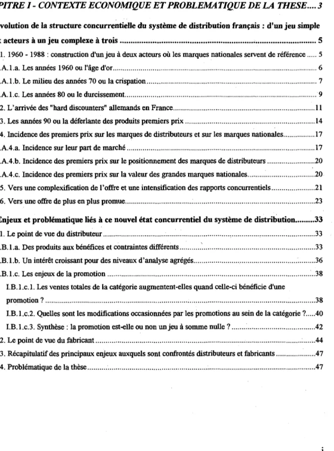 TABLE DES MA TIERES