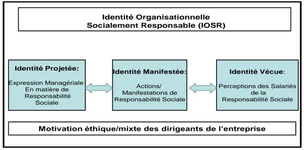 Tableau 2: Le modèle de l’Identité Organisationnelle Socialement Responsable  