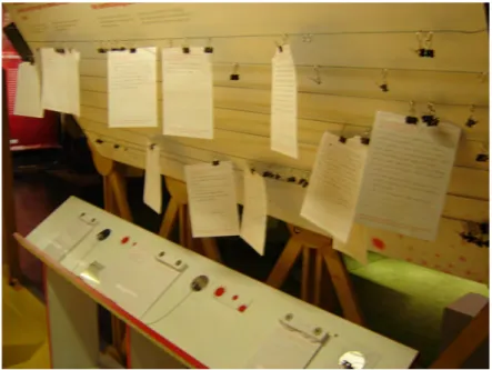Figure 2.4: The “little notes”. Visitors could leave written notes in module 4.  