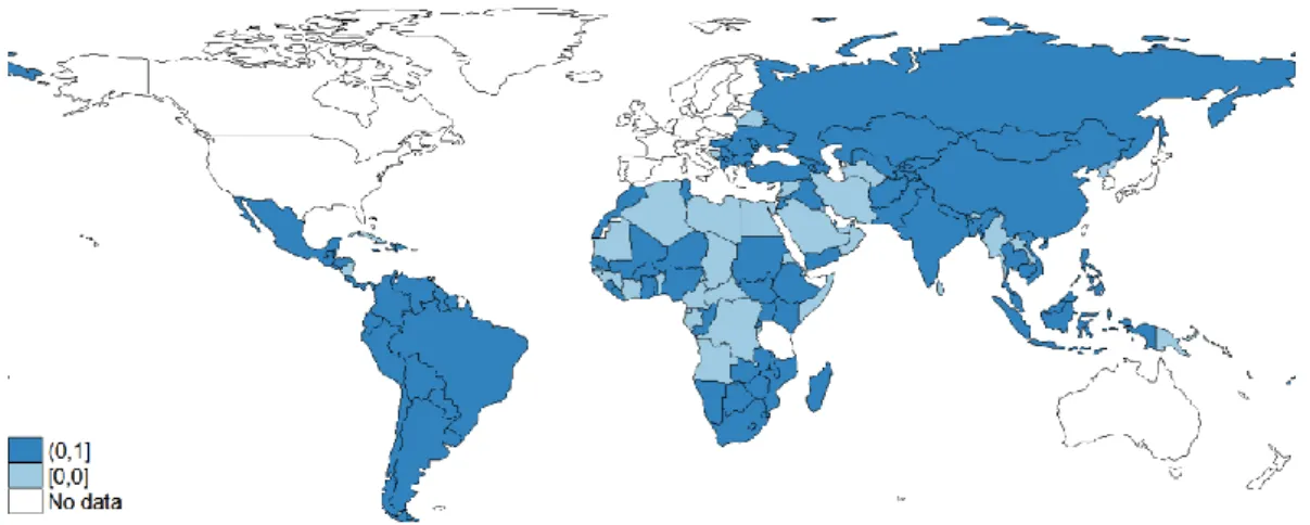 Figure 1 shows the coverage of anti-poverty transfer programs in the developing world