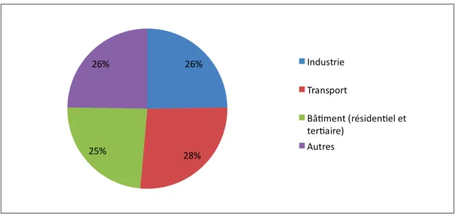 Figure 1.4  Répartition  des  émissions  de  GES  par  secteur  dʼactivité,  en  2006