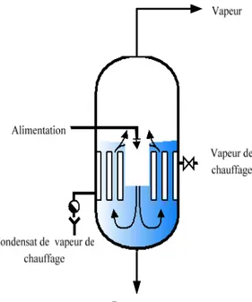 Figure 5: schéma simplifié d’évaporateur à tubes verticaux courts (par internet,  azproche.hosterea.org)   