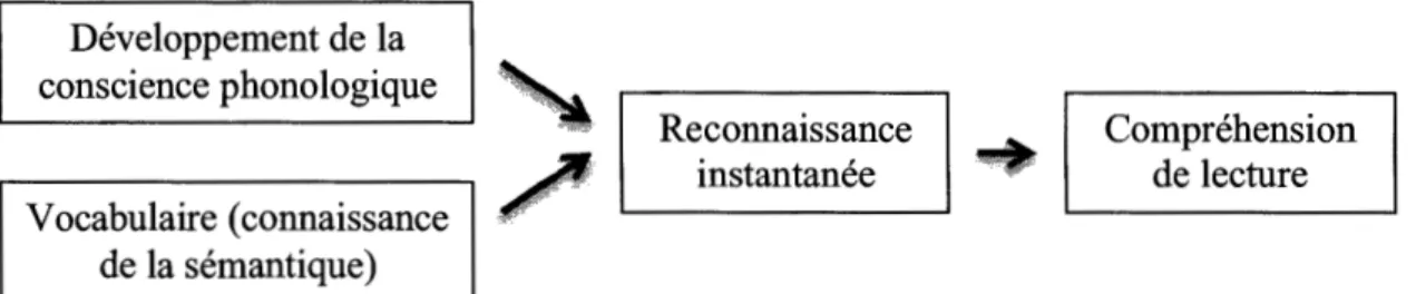 Figure 5.1 Modèle de compréhension de lecture 