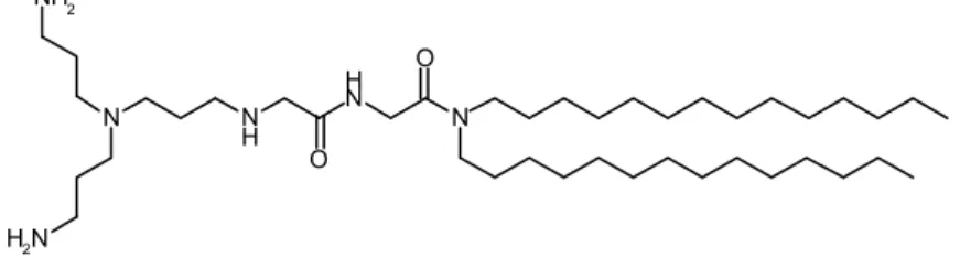 Figure 14 : Formule du lipide cationique RPR 209120. Le lipide cationique RPR 209120 est un lipide globulaire 