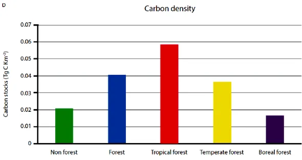 Figure 2.2  Séquestration du carbone par type de forêts 