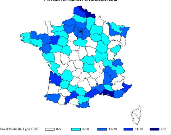 Figure 1.8 : Répartition des sociétés civiles professionnelles 