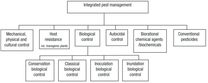 Figure  1.1:  Methodological  and  practical  approaches  used  in  IPM  (reproduced  from  Eilenberg  et  al.,  2001)