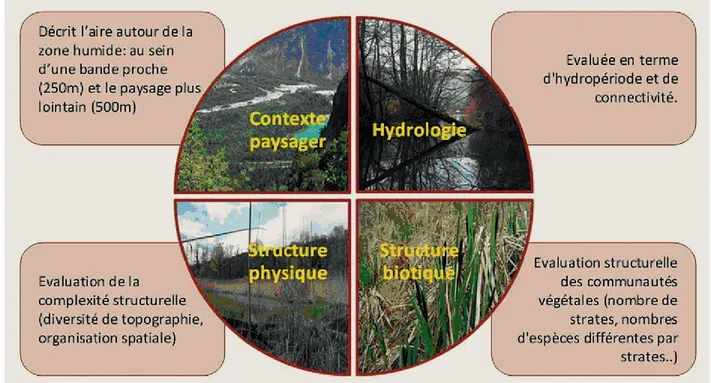 Figure 4.1 Schématisation des quatre critères sur lesquels est basée la CRAM (Tiré de : Quétier et al.,  2012, p