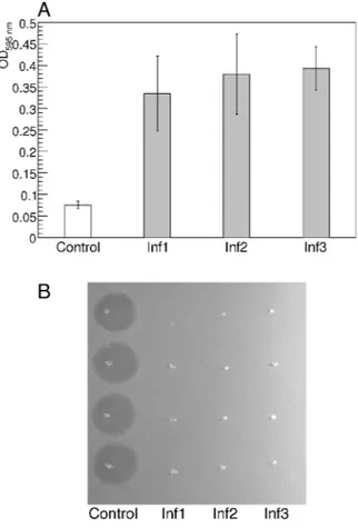 Figure 2. Sensitivity to SIRV2 infection of clones isolated from infected cultures
