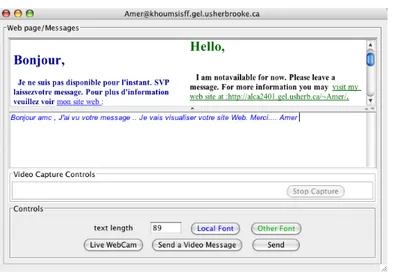 Figure 3.8 A GUI of the AOBM service showing an offline HTML message.