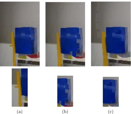 Figure 2.13.: Closings of image from Fig. 2.11 , using lexicographic order in (a), bit-mixing order in (b) and our image adapted total order in (c)