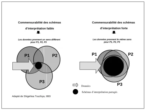 Figure 2. Commensurabilité des schémas interprétation et divergence de sens 