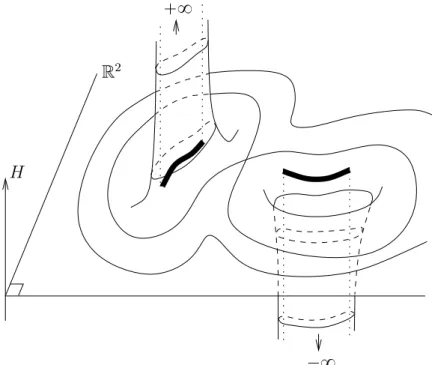 Fig. 2.1 – Représentation graphique d’un élément H de F, sur R 2