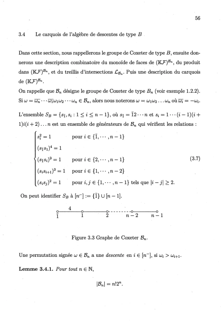 Figure  3.3  Graphe de Coxeter  Bn. 