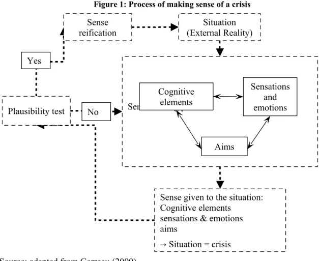 Figure 1: Process of making sense of a crisis
