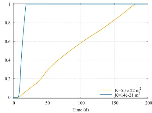 Figure 2.11  Evolution of the sample volume fraction containing a gaseous phase.