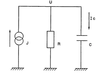 Figure  3 - 4 : Circuit R-C avec une source de courant 