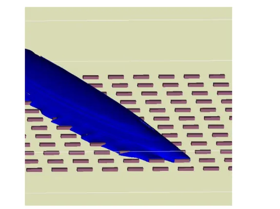 Fig. 3.11: Vue tridimensionnelle de surface d'isoconcentration, pour le cas 2640246.
