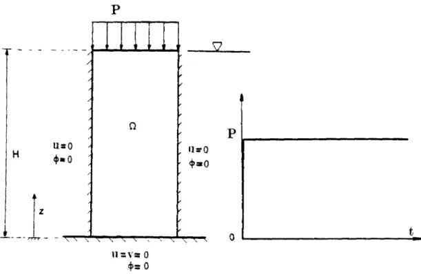 Fig. 2.2 Colonne soumise instantanément à une comp- comp-r e s s i o n unifocomp-rme P 