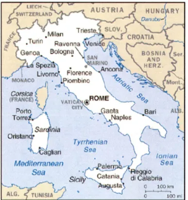 Figure 2  : Carte de l'Italie