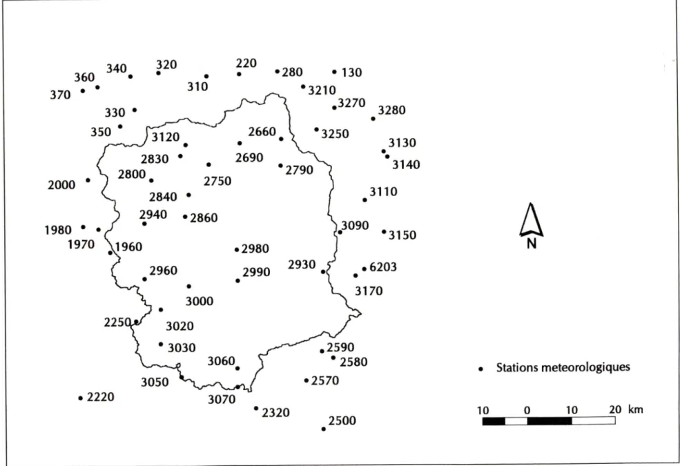 Figure 5: Stations météorologiques réalisée par: Annie Clark