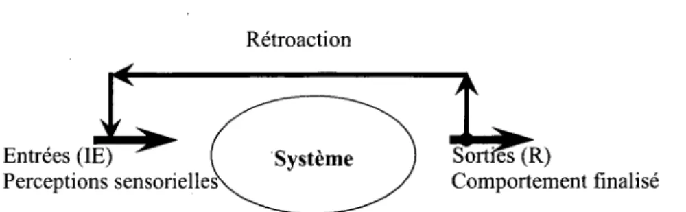Figure 2. Fonctionnement d'un système : la stabilité dynamique par rétroaction négative où les nouvelles données