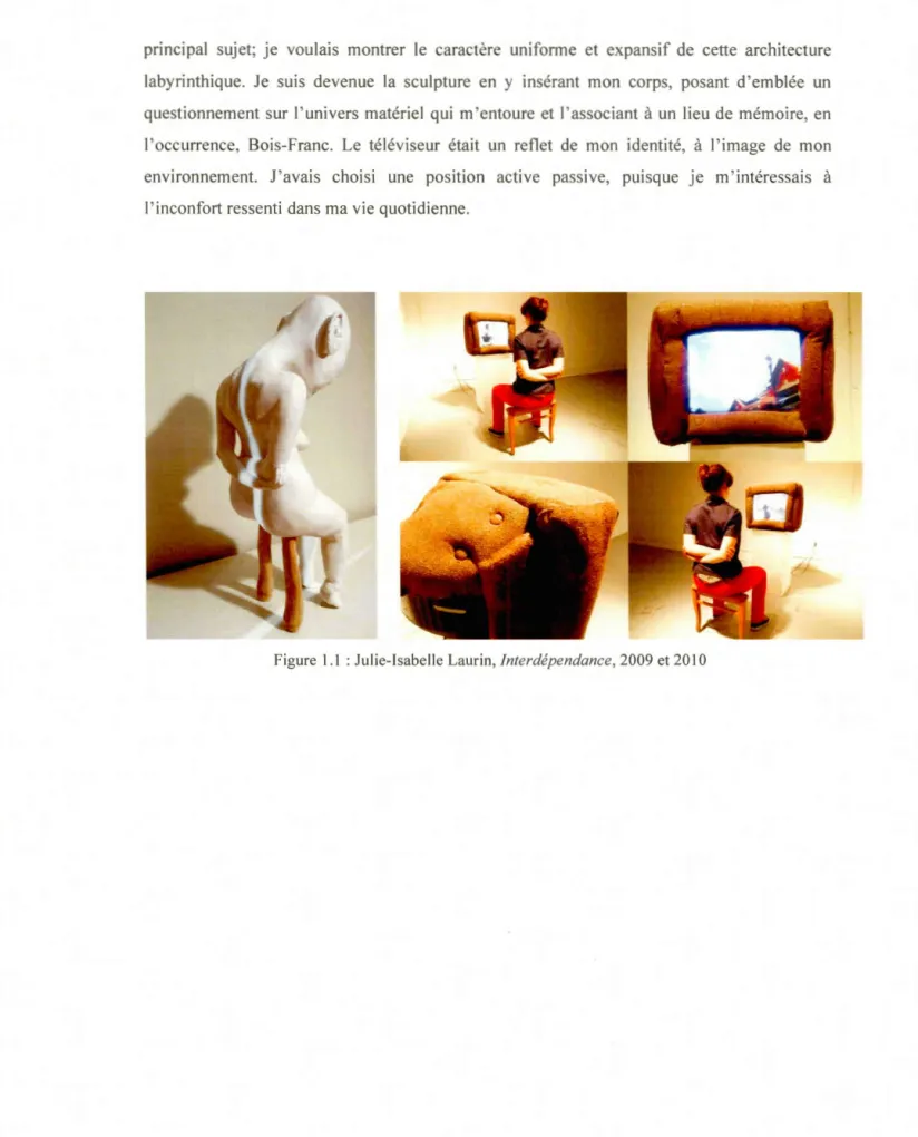 Figure 1.1  : Julie-Isabelle Laurin, Interdépendance, 2009 et 2010 