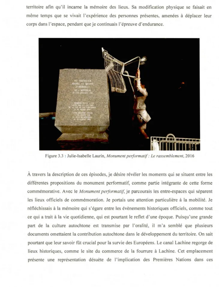 Figure 3.3 : Julie-lsabelle Laurin,  Monument pe,formatif:  Le rassemblement,  20 16 