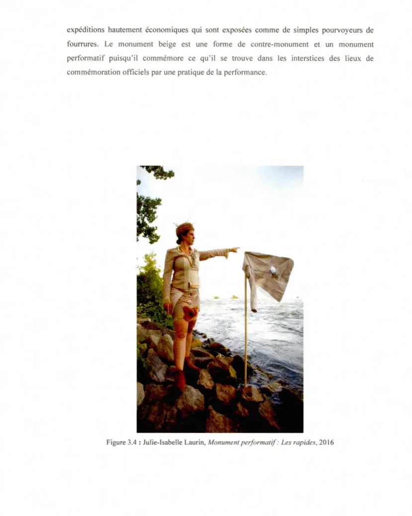 Figure 3.4 : Julie-I sabelle Laurin, Monument pe,formatif: Les rapides, 2016 