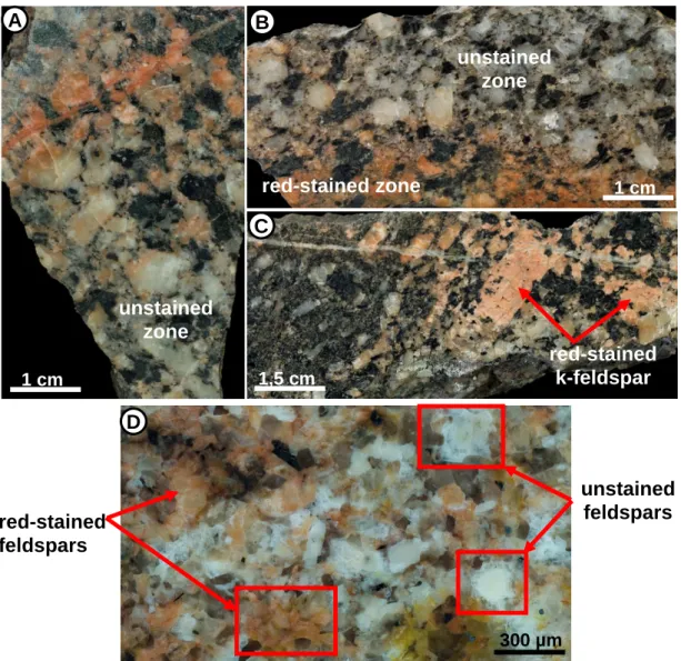 Figure 22 – Reddened facies sampled in the Kłodzko Złoty-Stok massif and in Szklarska Por ęba quarry