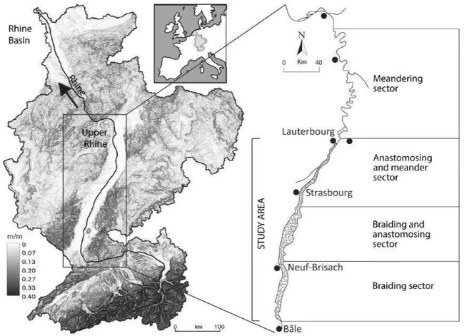 Figure	1a:	Rhine	basine.	