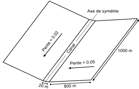 Fig. 2.3 – Représentation schématique de la géométrie de type &#34;livre ouvert&#34; de [Di Giammarco et al, 1996]