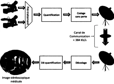 Figure  1.1  - Chaîne de traitement d’une image vidéo