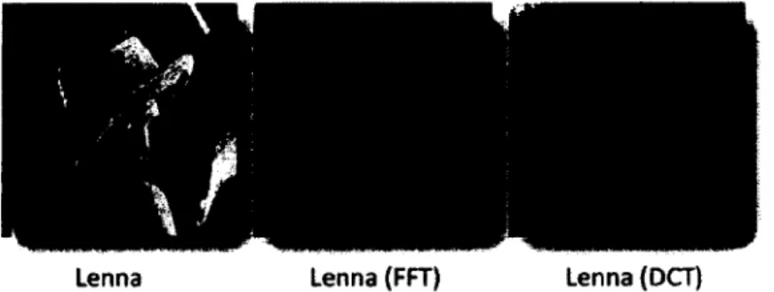 Figure 2.1  - Compaction de l'énergie de la photo Lenna en fonction de la FFT et DCT