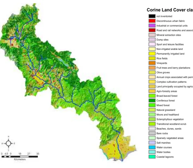 Figure 2 - Land use and land cover of the Mesta/Nestos river basin  