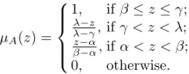 Fig. 2. Possibility distribution of “fuzzy range” data type