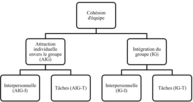 Figure 2. Modèle théorique proposé par Carron, Widmeyer et Brawley [traduction libre] 