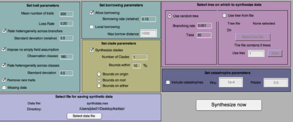 Figure 8: The data synthesizing GUI.