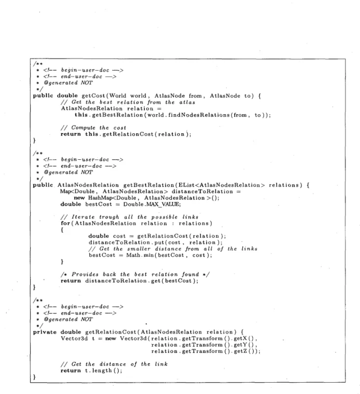 TABLEAU 6.2 Code source provenant de la classe   D I S T A N C E C R A W L E R C O S T F U N C T I O - -NIMPL  et utilise par le moteur de recherche   W O R L D C R A W L E R 