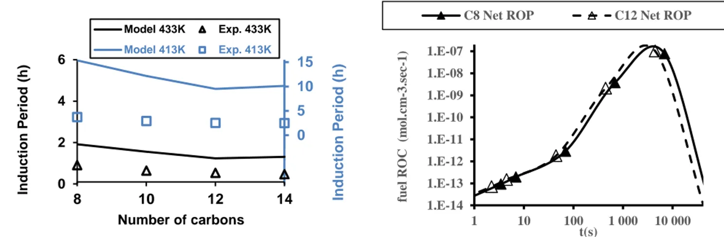 Figure 4.9: RoC analysis of both HO and HO 2 radicals between C 8 and C 12 mechanisms