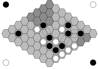 Figure 7. Partie de Hex gagnée par Noir
