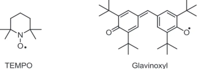 Figure I-3 – Exemples de radicaux permanents 
