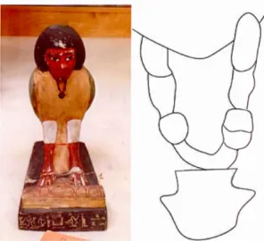 Figure 3.2  Statuette de l'oiseau  Ba de Yuya  (J  95312 au  Musée  égyptien  du  Caire) 1 5 3 