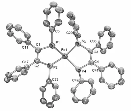 Figure 2-29 : Structure rayons X du complexe dianionique II-34. Les deux molécules de cryptant et 