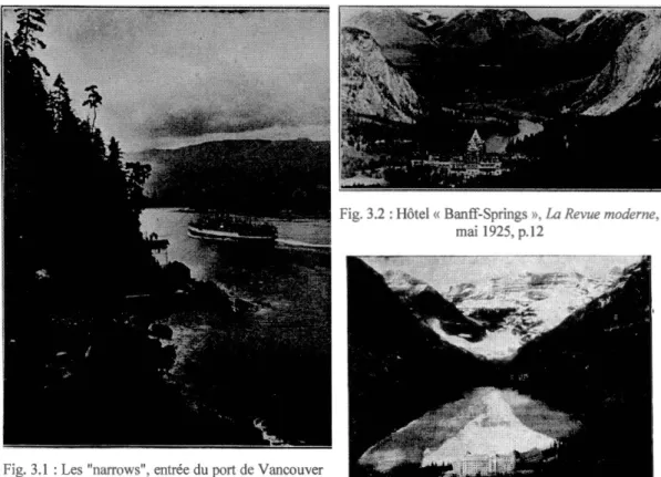 Fig. 3.1  : Les &#34;narrows&#34;, entrée du port de Vancouver  et  le  «  Princess  Victoria  »,  La  Revue  moderne,  mai  1925, p.12 