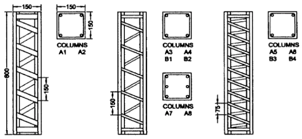 Figure 2-18: Nominal dimensions and reinforcement retails  (Francis and Teng 2010)